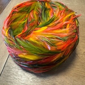 Vintage Vibrant Multicolor Feathered Pillbox Hat - Bold Autumn Tones